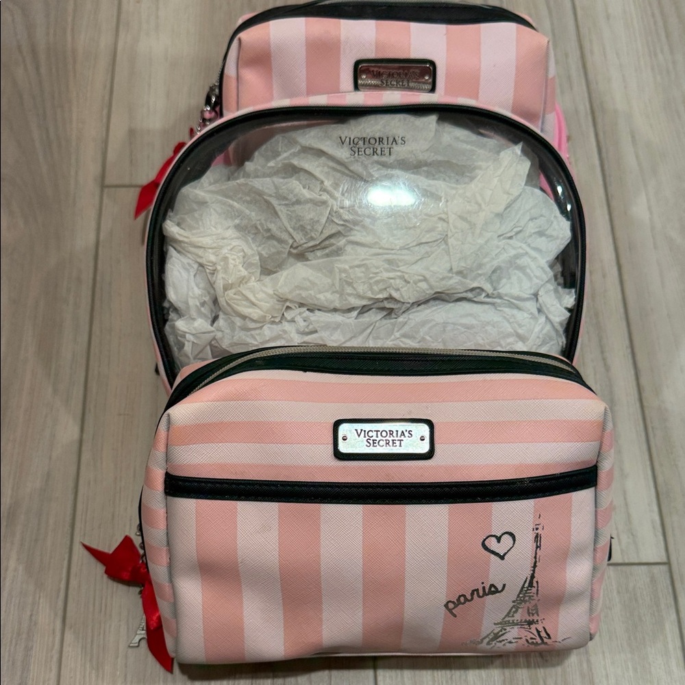 Victoria's Secret Pink Paris Cosmetic Bag Set